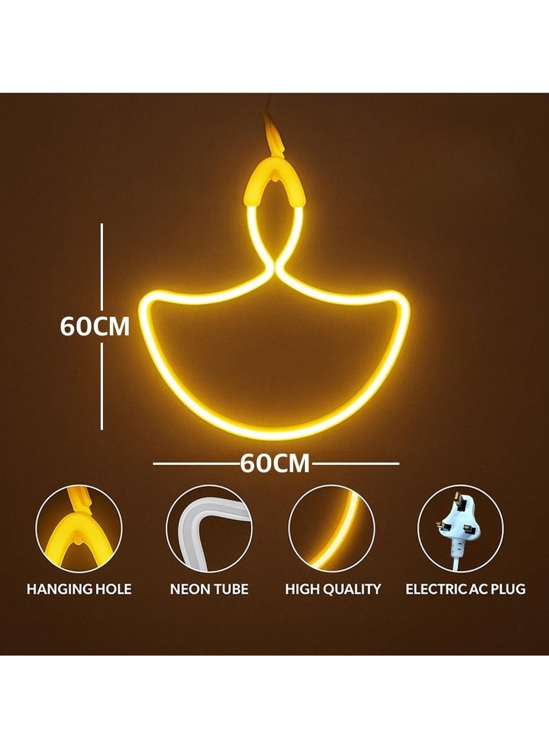 ZAYO LED Diya Light Warm White 60CM Decorative Diya Lights for Diwali Decoration, Festival Lighting, Wedding Decor, Home, Party & Indoor Wall Hanging Light - Image 2
